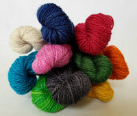 4ply yarn miniskein, 20g, hand dyed Welsh Mule and Welsh Bluefaced Leicester yarn