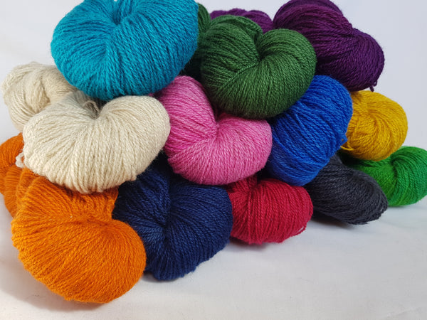 DK yarn miniskein, 20g, hand dyed Welsh Mule and Welsh Bluefaced Leicester yarn