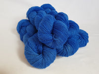 Lagŵn hand dyed Welsh 4ply yarn, Welsh Mule and Welsh Bluefaced Leicester